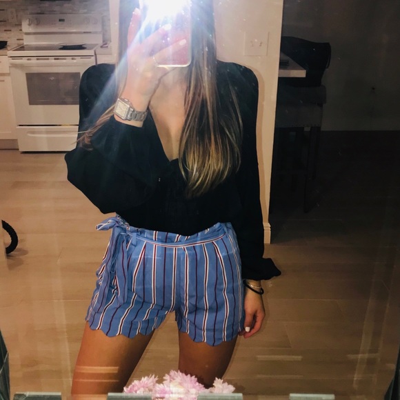 stripped blue shorts - Picture 3 of 3